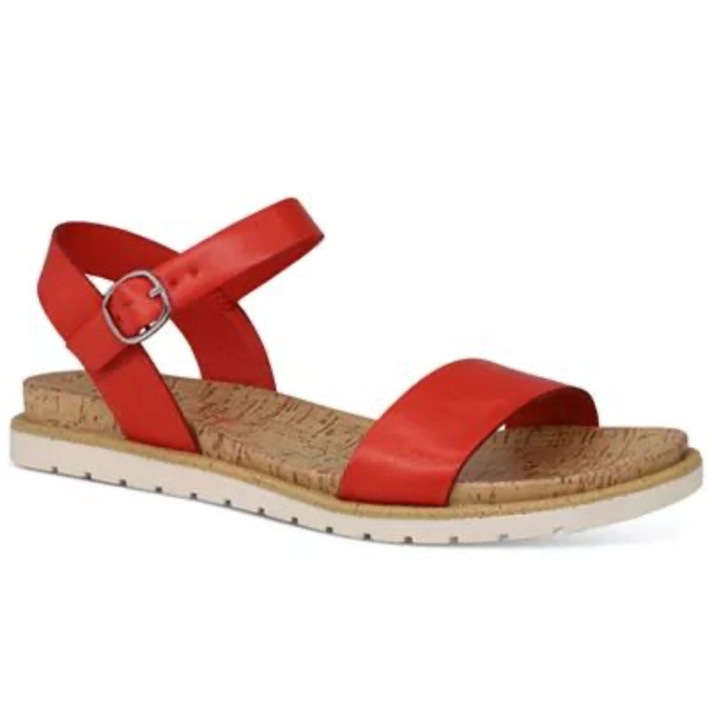 Sun + Stone Womens Coral Buckle Slingback Sandal